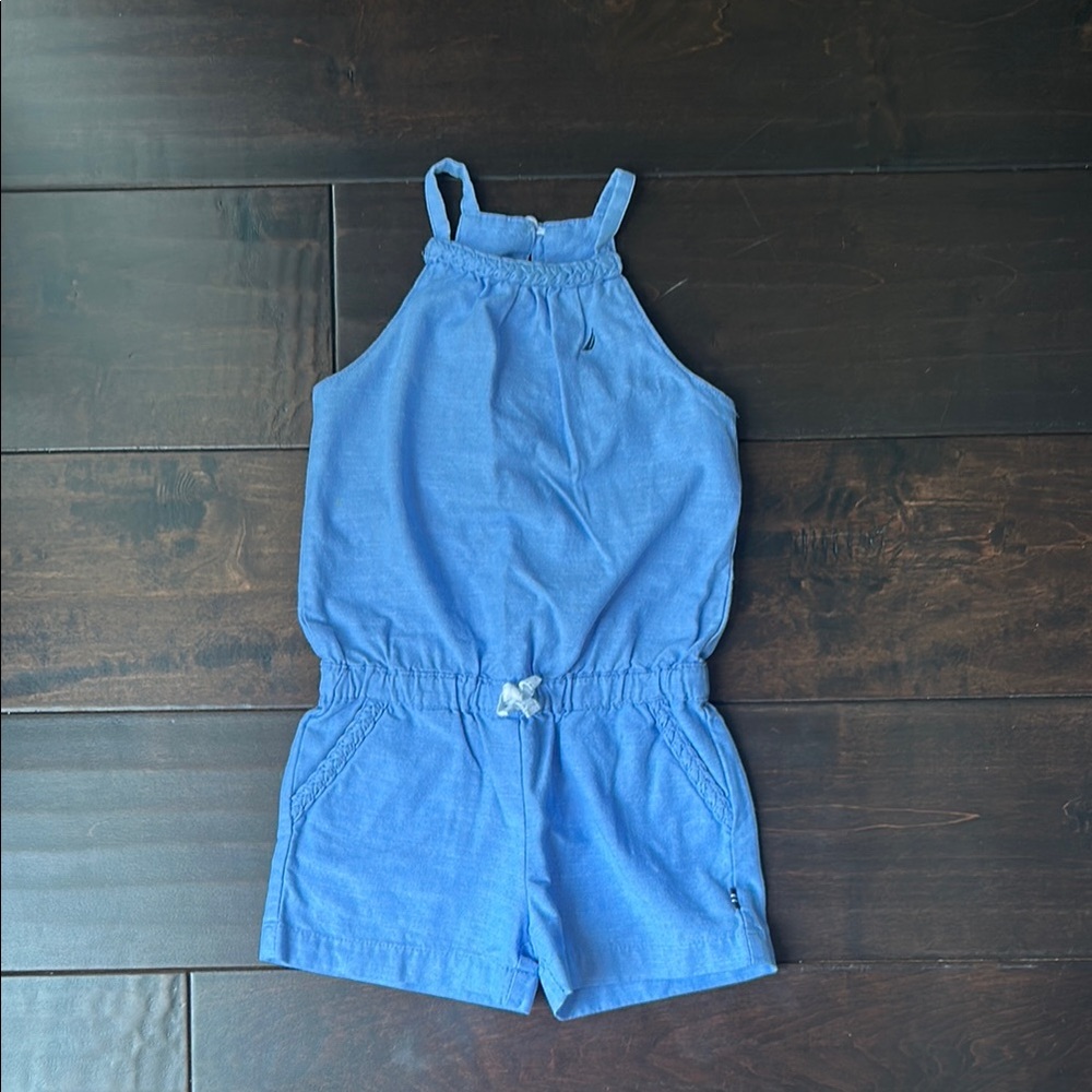 Nautica Denim Romper Braided 12m